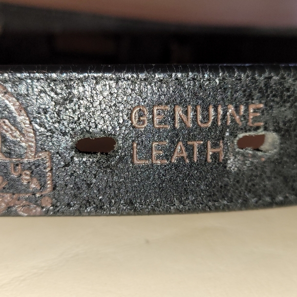 Nadim Black Leather Belt with Rodeo Buckle - Picture 4 of 5